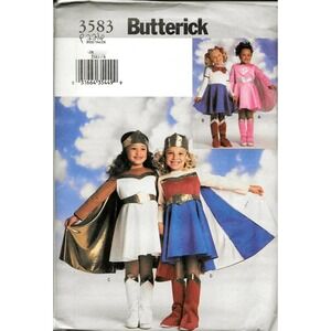 Butterick 3583 Girls Superhero Costume Sewing Pattern Size 6-8 Uncut